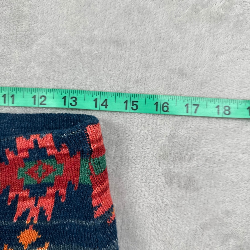 Polo Ralph Lauren Mini Skirt Women L/XL Navy Southwestern Cotton Knit Wrap Style - Picture 5 of 10